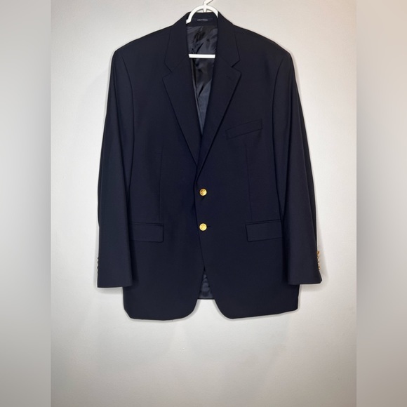 Chaps Other - Chaps Ralph Lauren Men’s Suit Blazer Dress Coat Size 38 Black Two Buttons